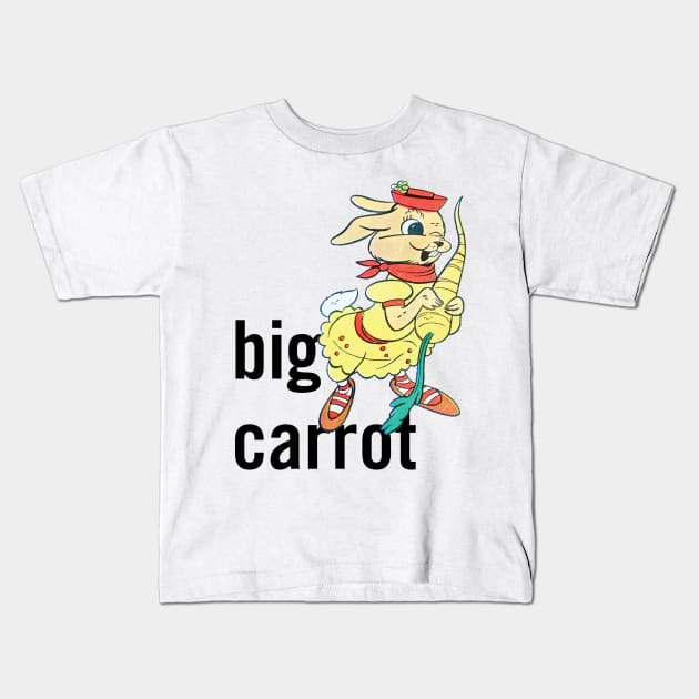 Miss Bunny likes her Carrots Big Kids T-Shirt by Eugene and Jonnie Tee's